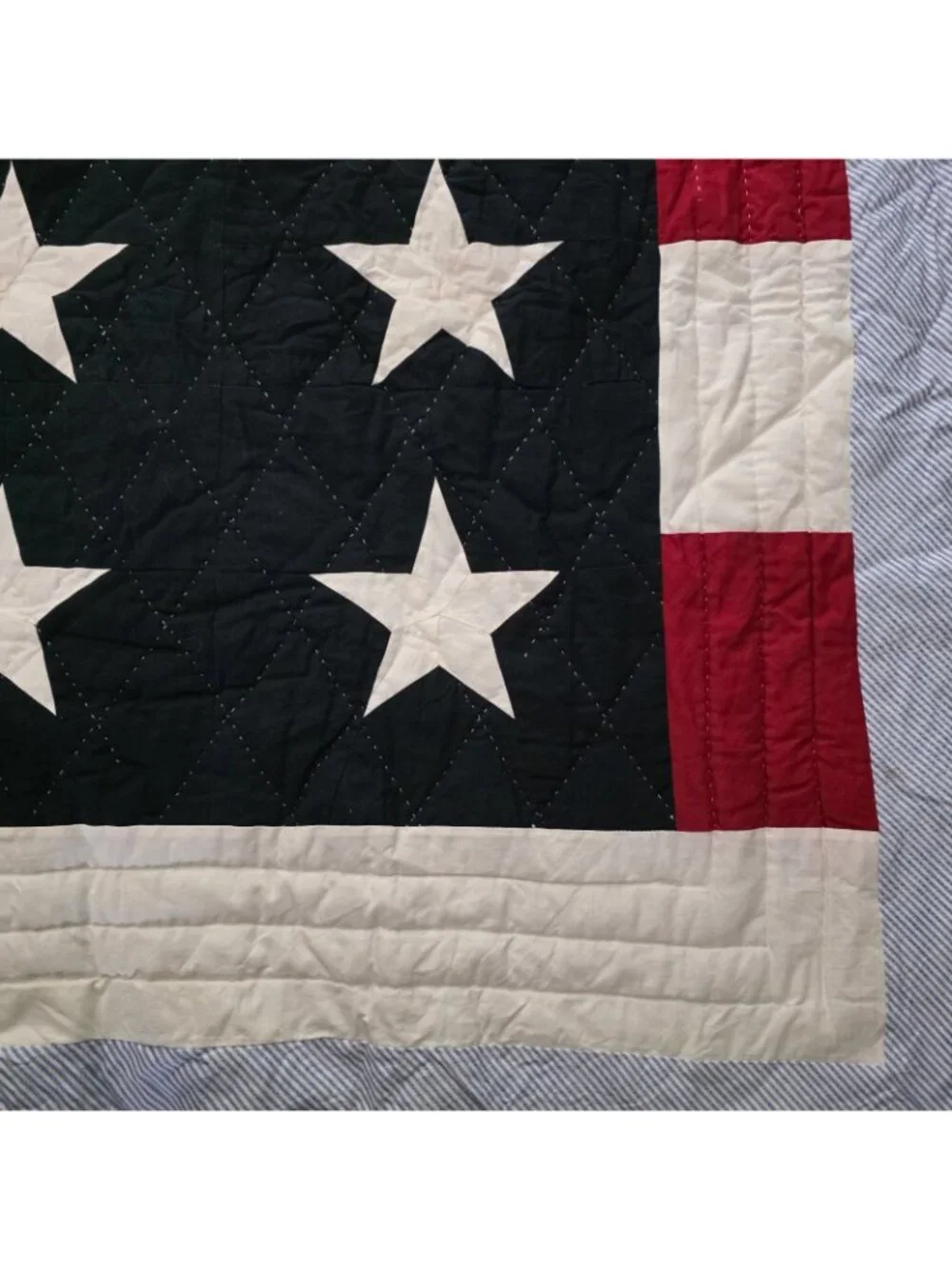 Tommy Hilfiger American Flag USA Stars & Stripes Twin Quilt